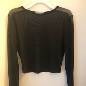 Black mesh shirt